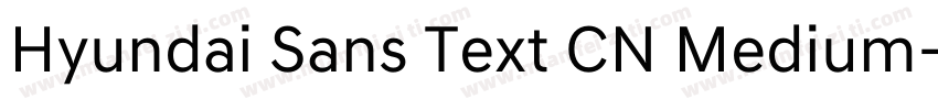 Hyundai Sans Text CN Medium字体转换